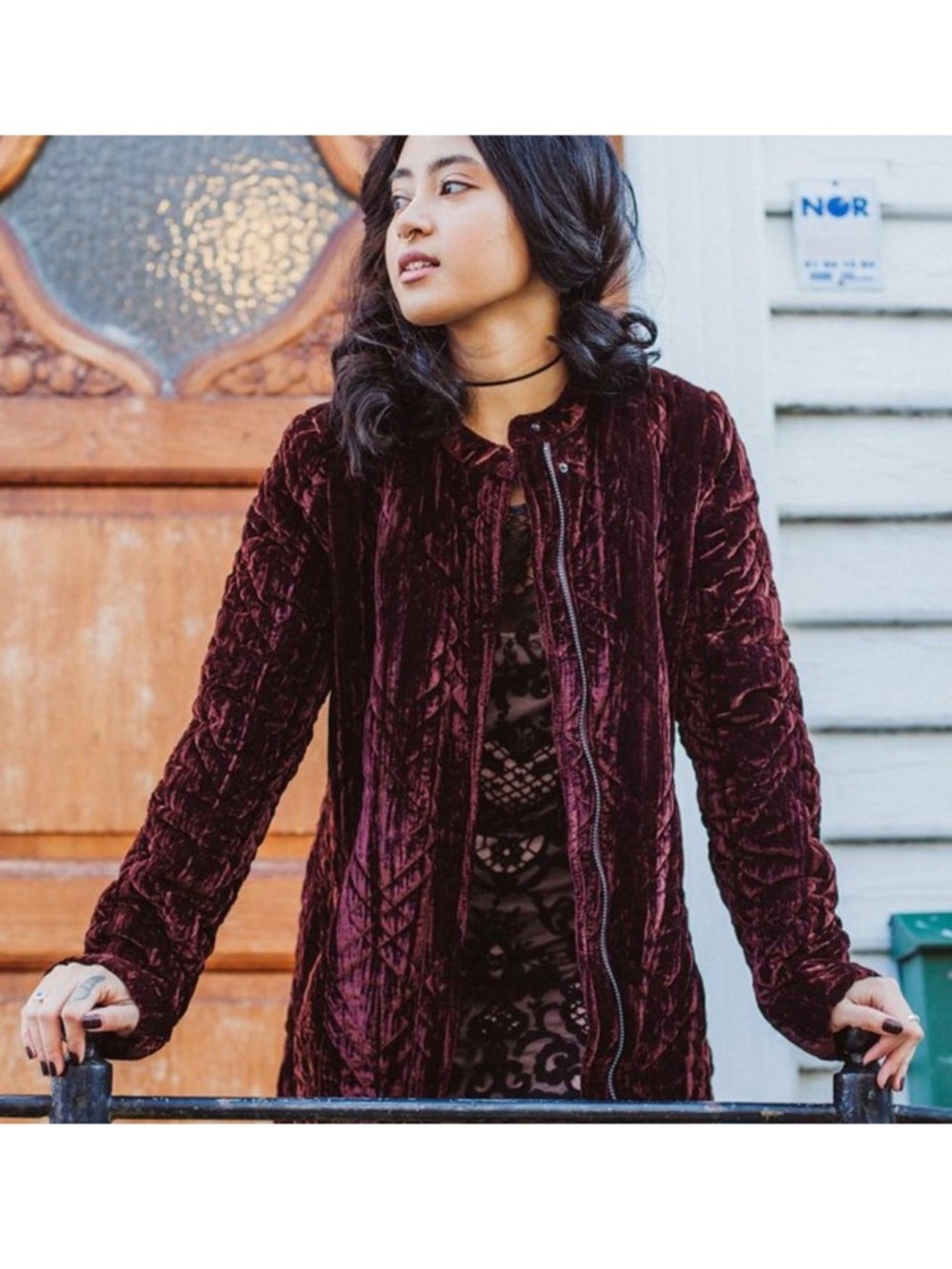 Free People Quilted Rust Jacket Size XS